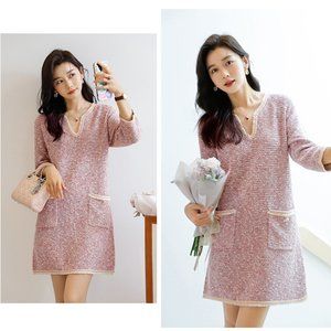 TE kind gauze dress women Western style seven minu